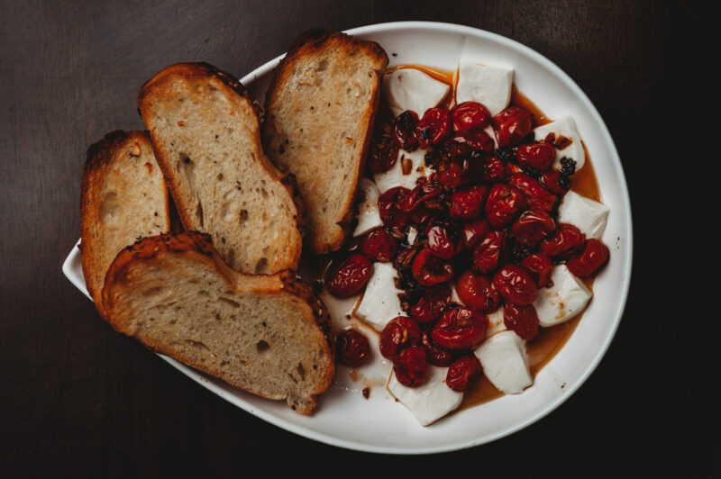 Roasted Tomatoes and Mozzarella