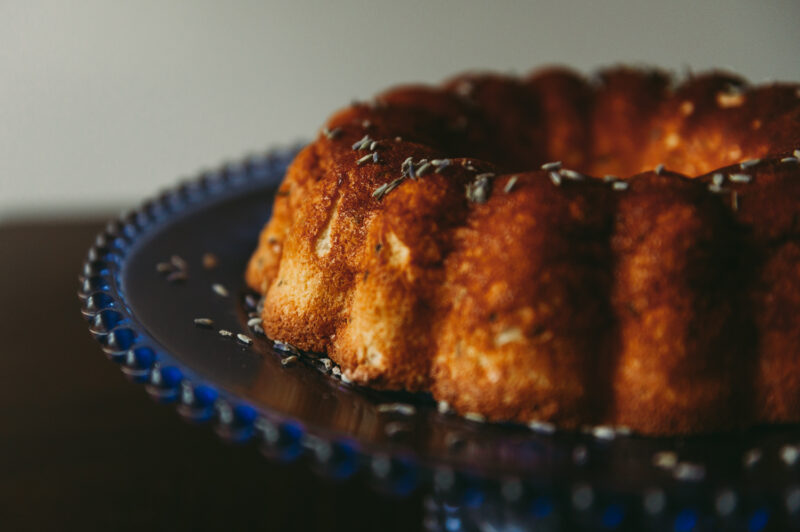 Lavender Almond Angel Food Cake